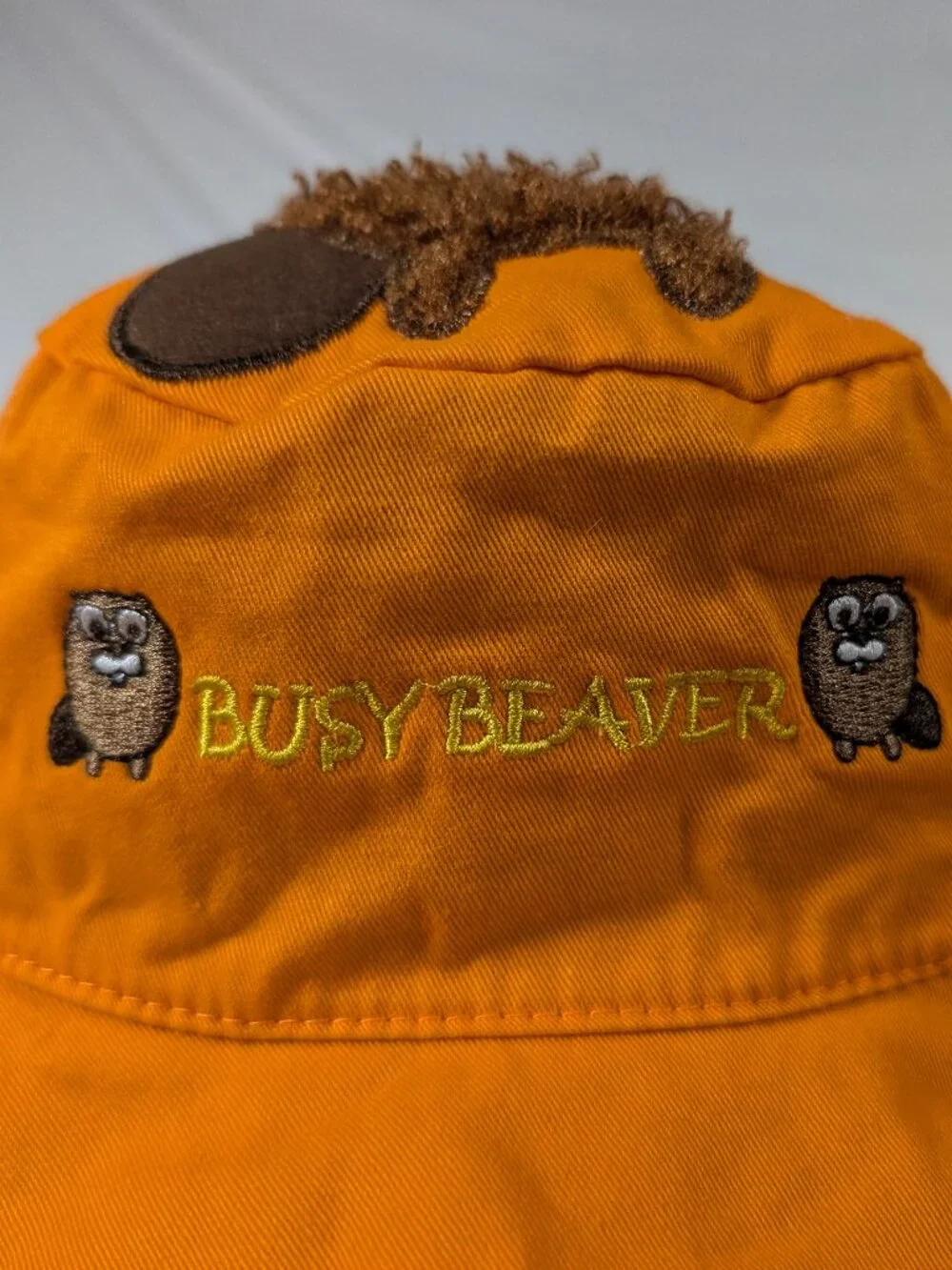 Flapjackkids Reversible Bucket Sun Hat Small 6M-2Y Beaver Happy Camper Camping